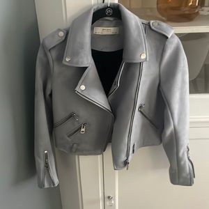 Zara Suede Bomber Jacket
